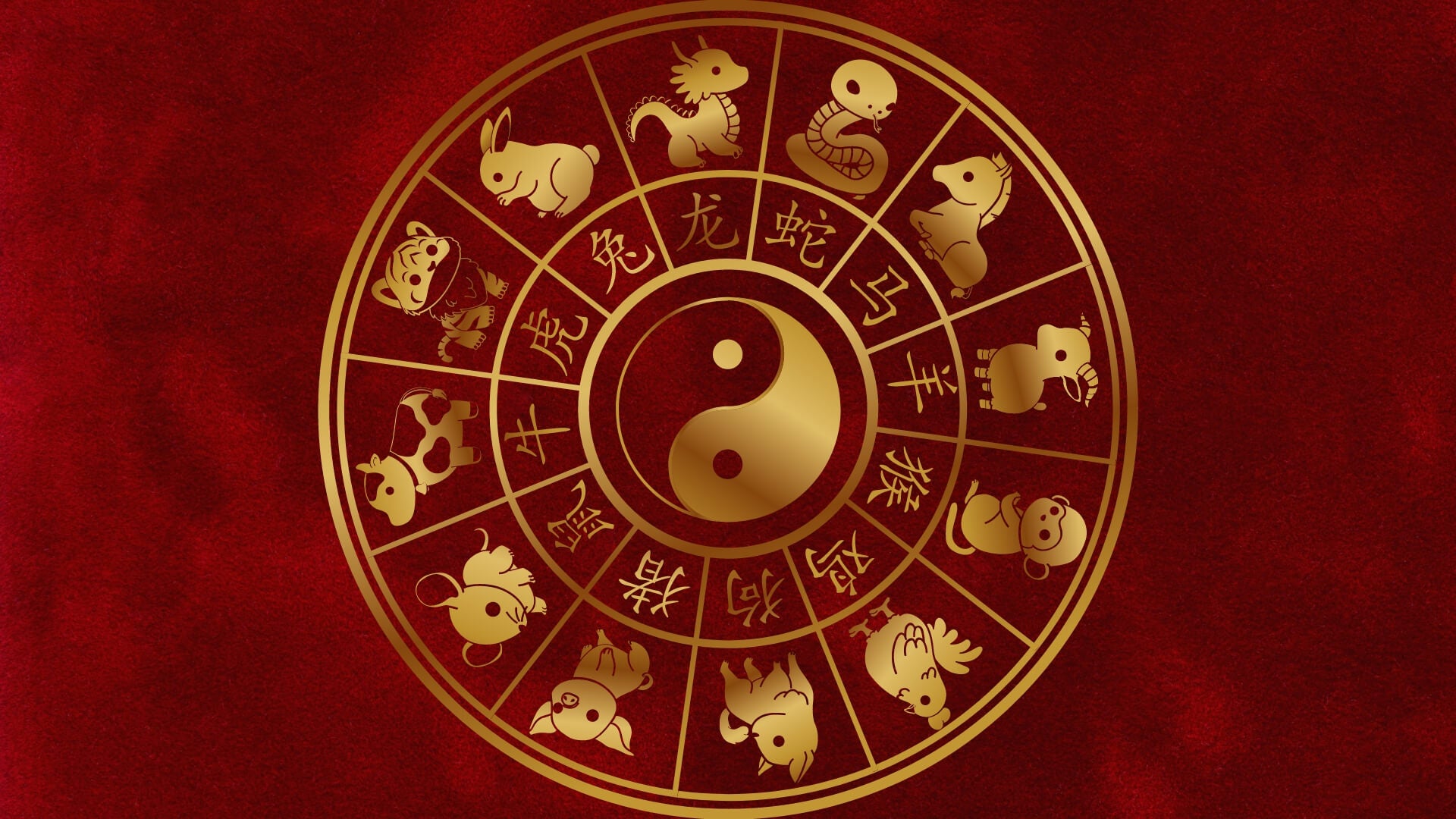 Chinese zodiac, astrology and gemstones, image size:1920x1080