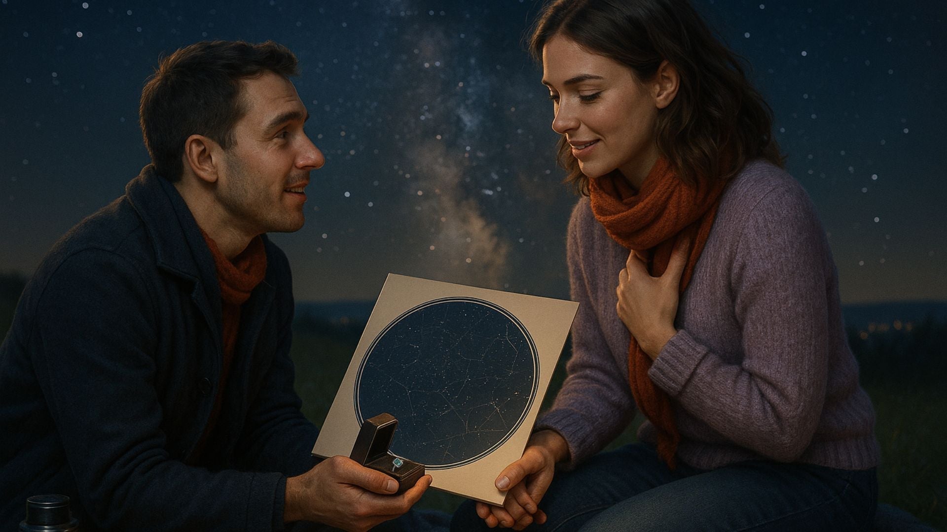 How to Plan a Stargazing Proposal Using a Custom Star Map
