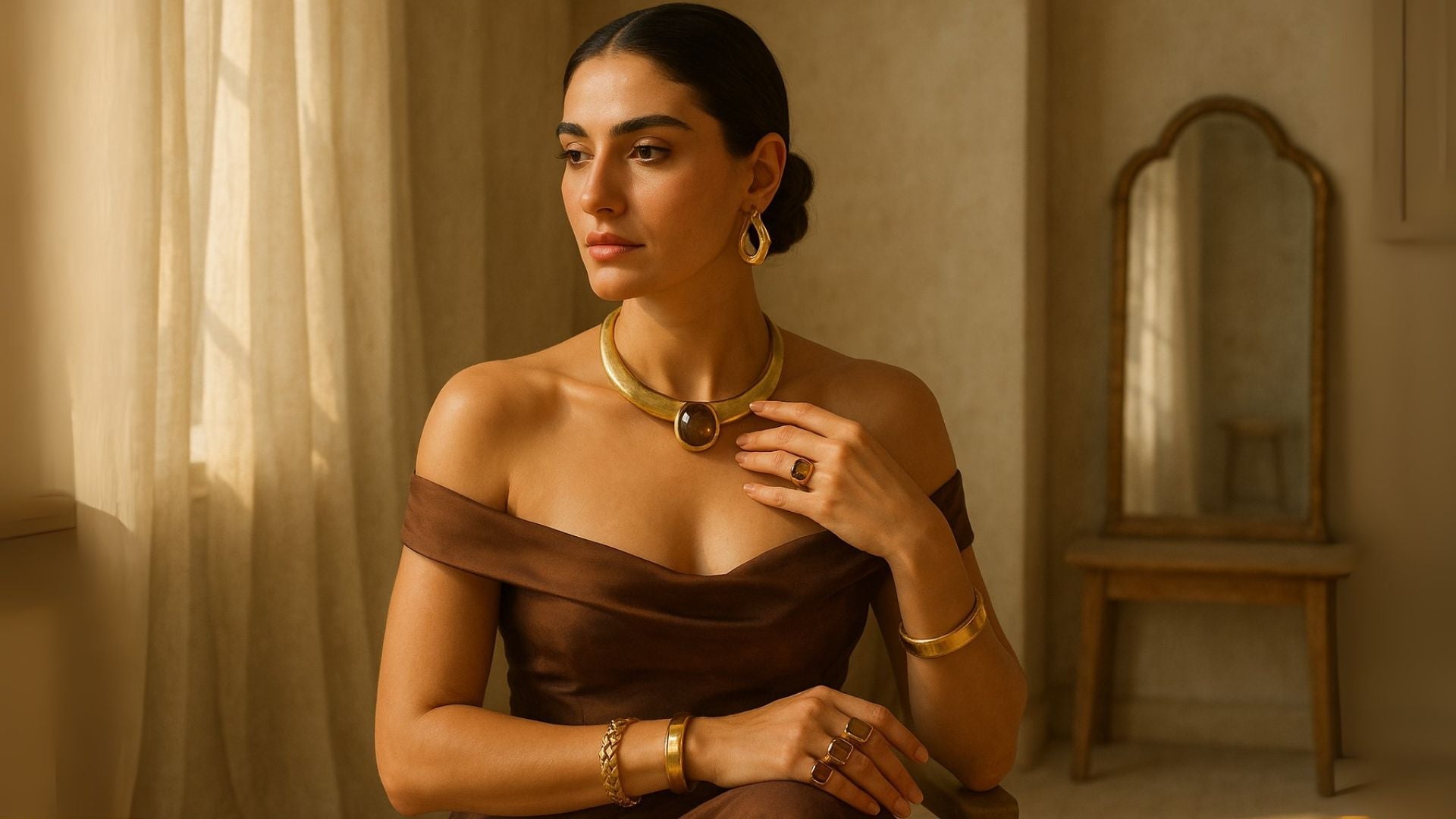 What Color Jewelry to Wear With a Brown Dress What Color Jewelry to Wear With a Brown Dress