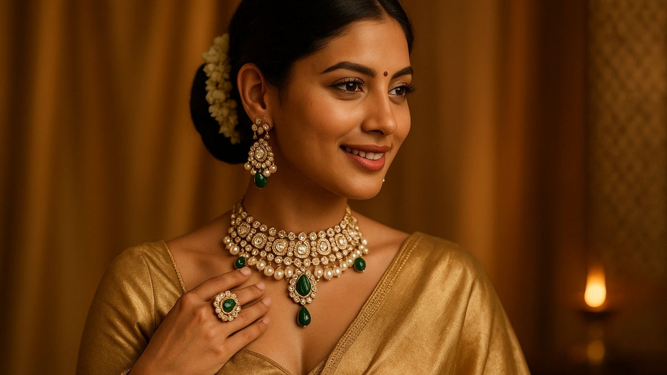 What Jewelry To Wear With a Gold Saree?
