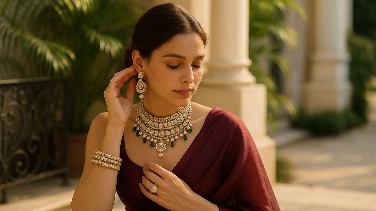 What Jewelry To Wear With a Maroon Saree?