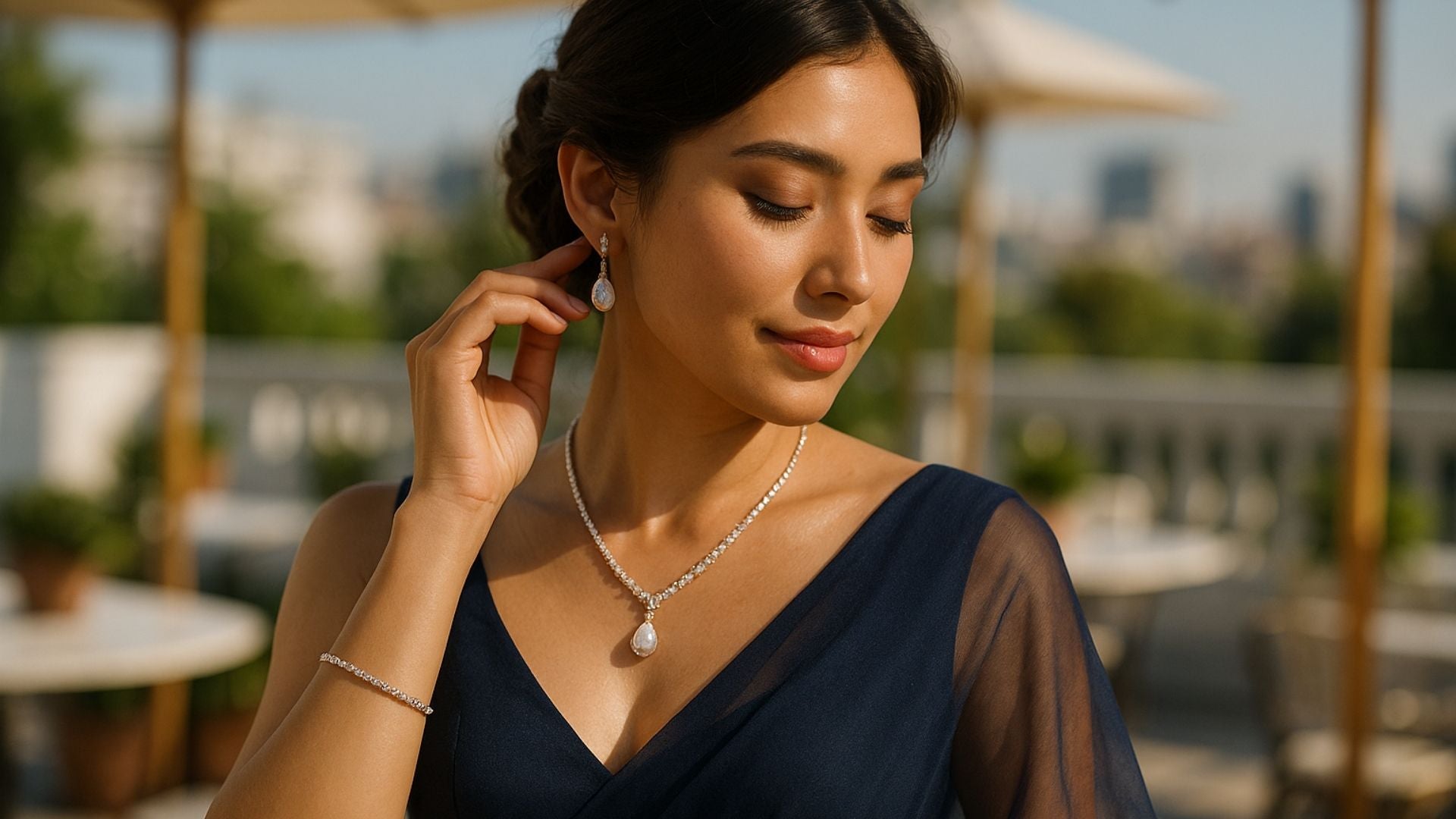 What Jewelry To Wear With a Navy Blue Saree?