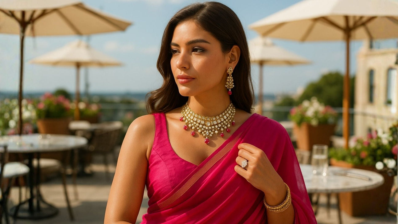 What Jewelry To Wear With a Pink Saree?
