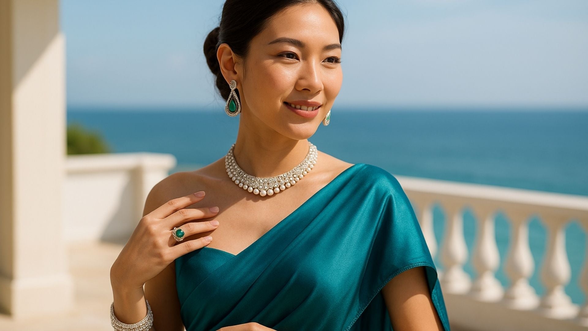What Jewelry To Wear With a Teal Saree?