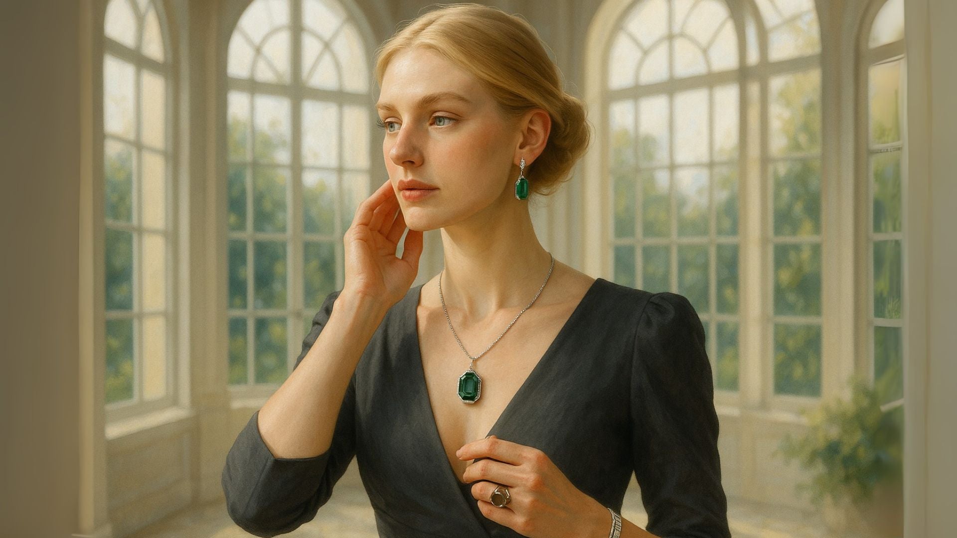 What Jewelry to Wear With a Charcoal or Dark Gray Dress What Jewelry to Wear With a Charcoal or Dark Gray Dress