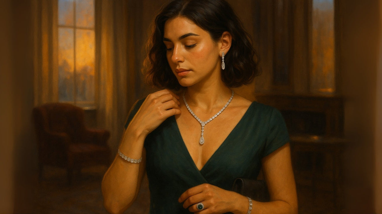 What Jewelry to Wear With a V-Neck Dress