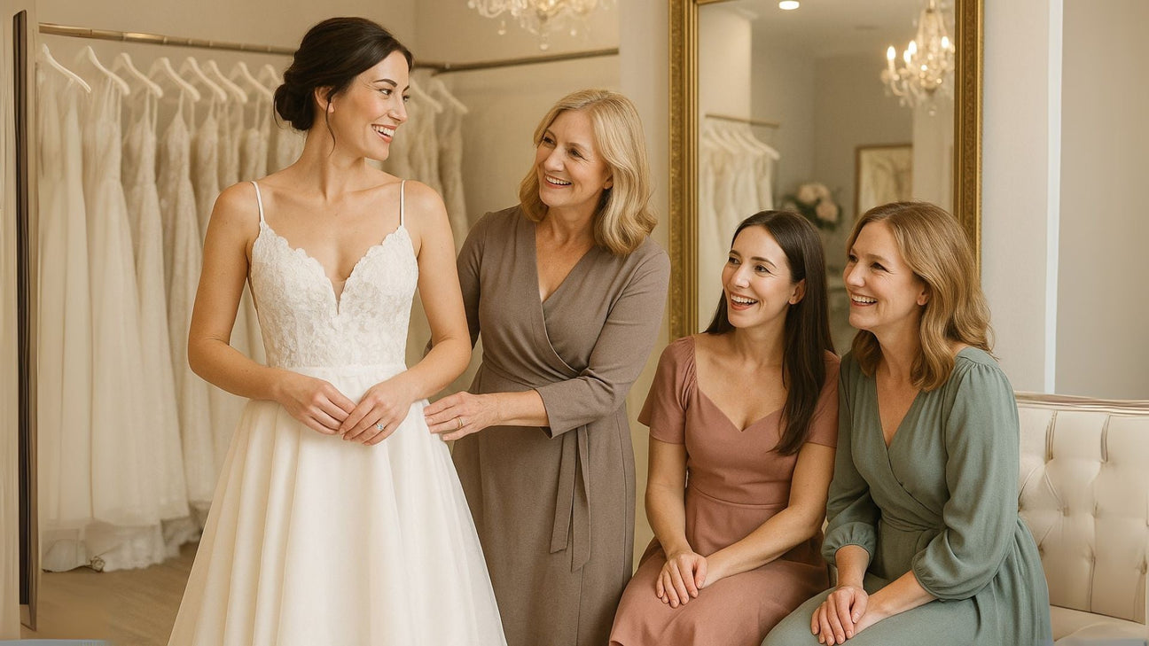 Who Should You Take Wedding Dress Shopping? Tips to Choose Your Crew
