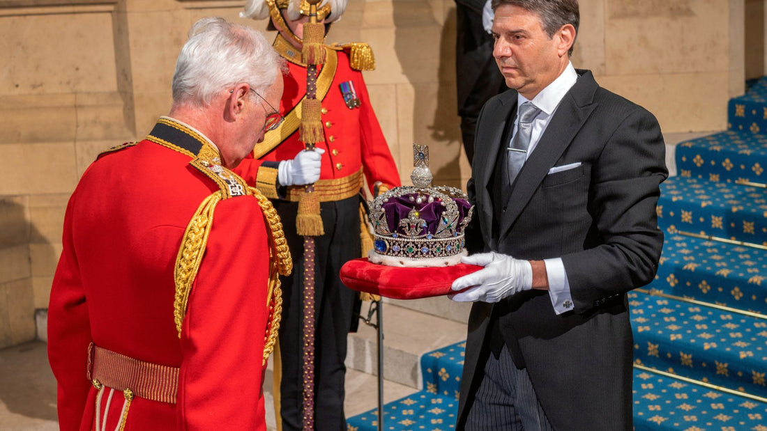 Ceremonial presentation of the Imperial State Crown at a royal event