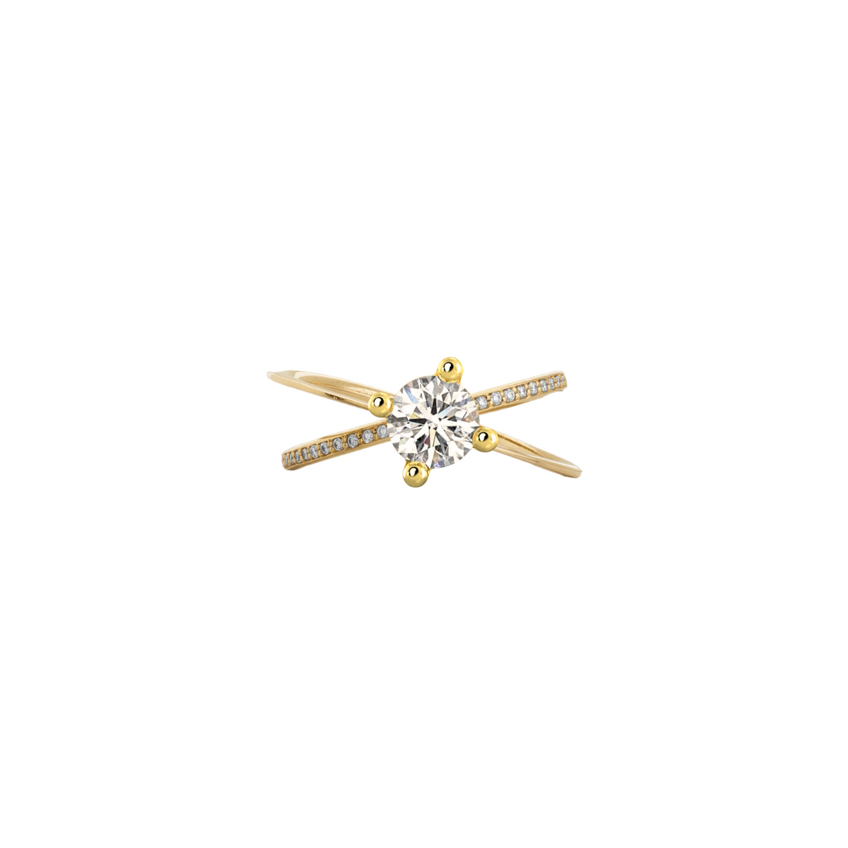 MOON ELLIPSE PAVÉ DIAMOND RING