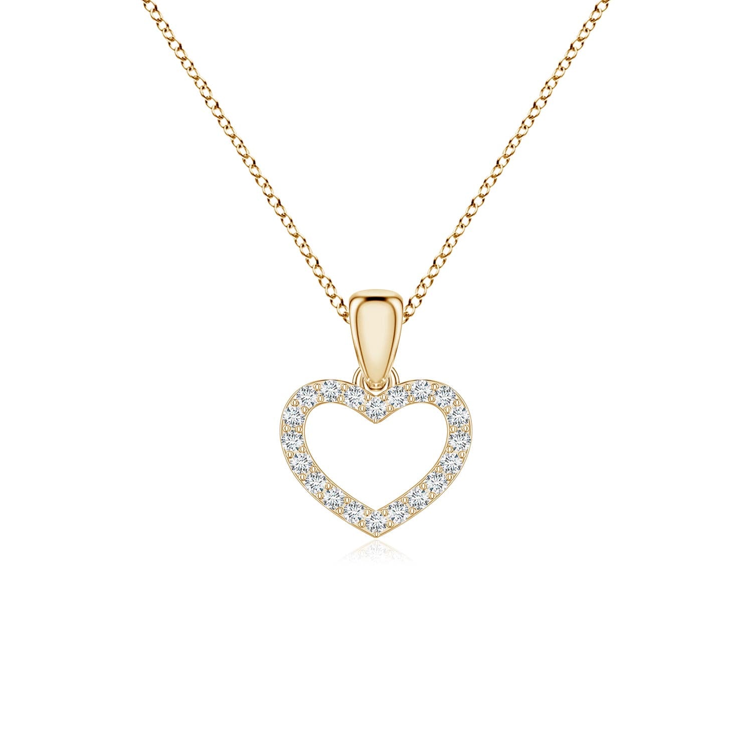 0.9 MM Lab-Grown Diamond Libra Zodiac Sign Pendant in 14K Yellow Gold