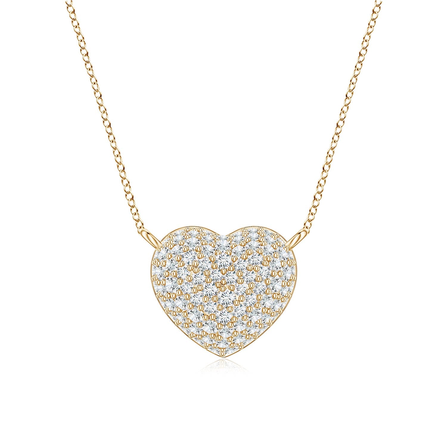 0.9 MM Lab-Grown Diamond Libra Zodiac Sign Pendant in 14K Yellow Gold