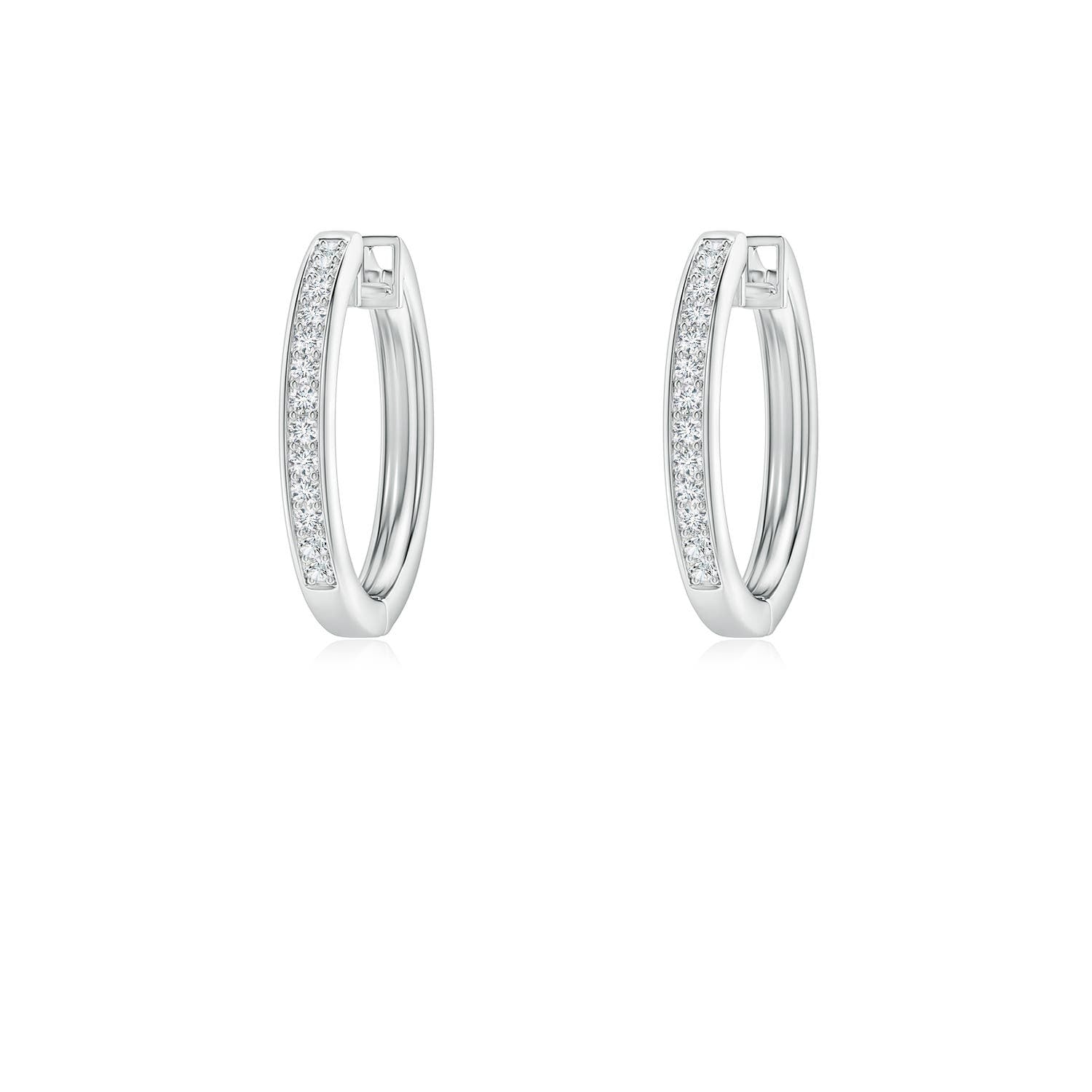 0.76 CTW Four-Petal Floral Diamond Cluster Halo Drop Earrings in 18K White Gold