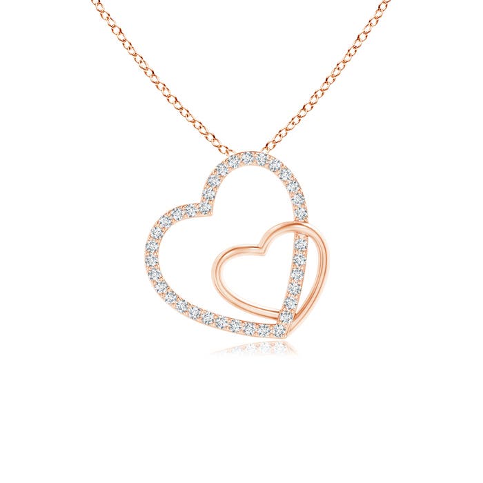 1.1 MM Pavé-Set Diamond Four Leaf Clover Pendant in Silver