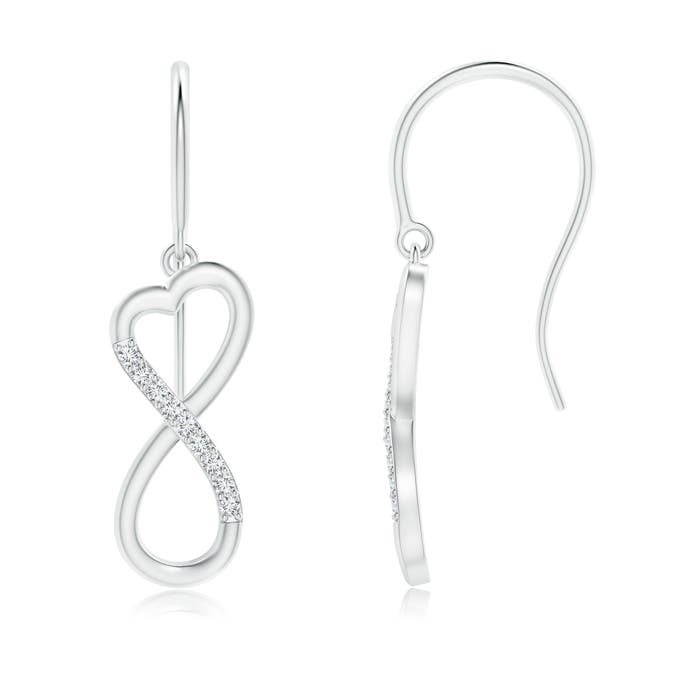 3x2 MM Pear Diamond Solitaire Hoop Earrings in Silver