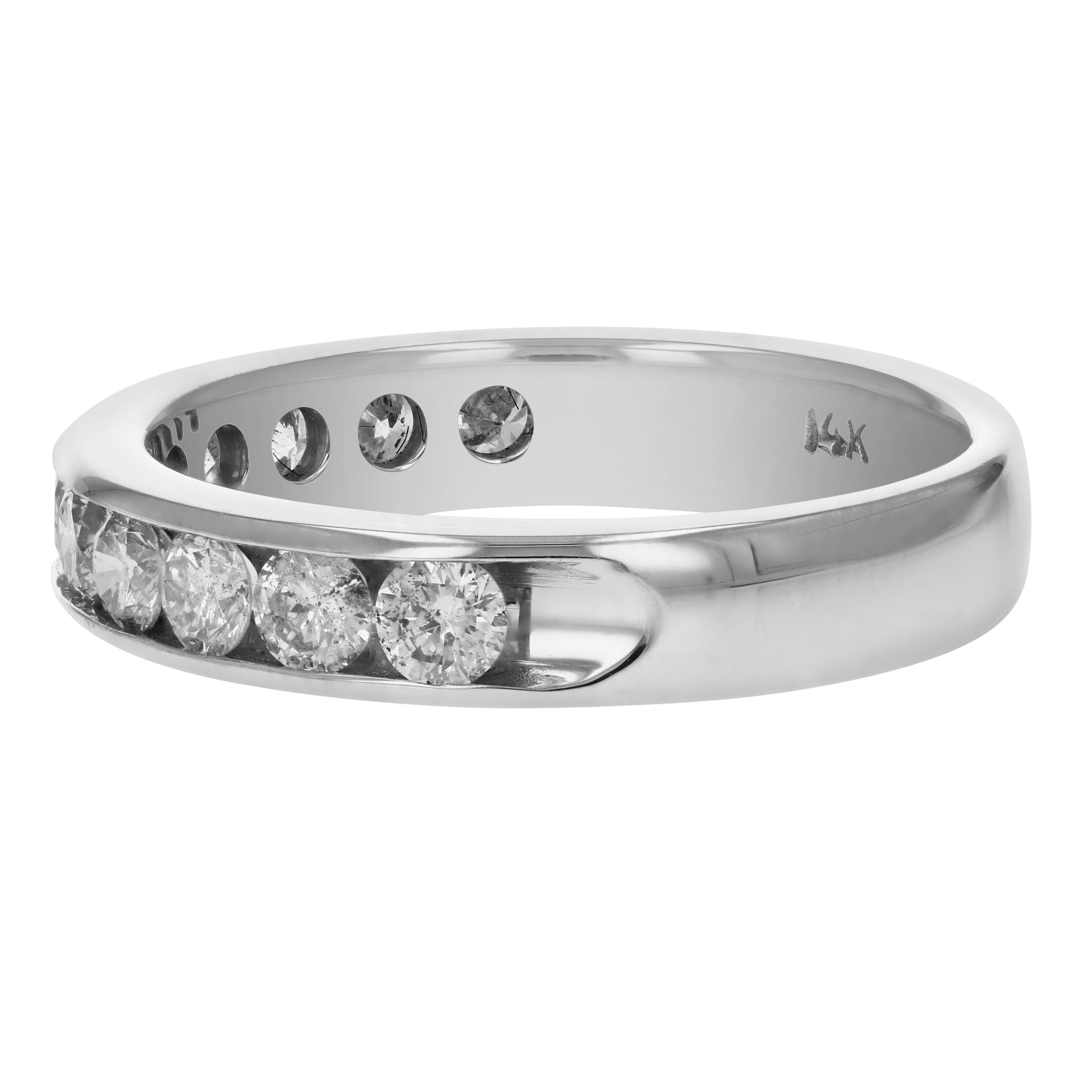 1 cttw SI2-I1 14K Gold Machine Set Diamond Wedding Band
