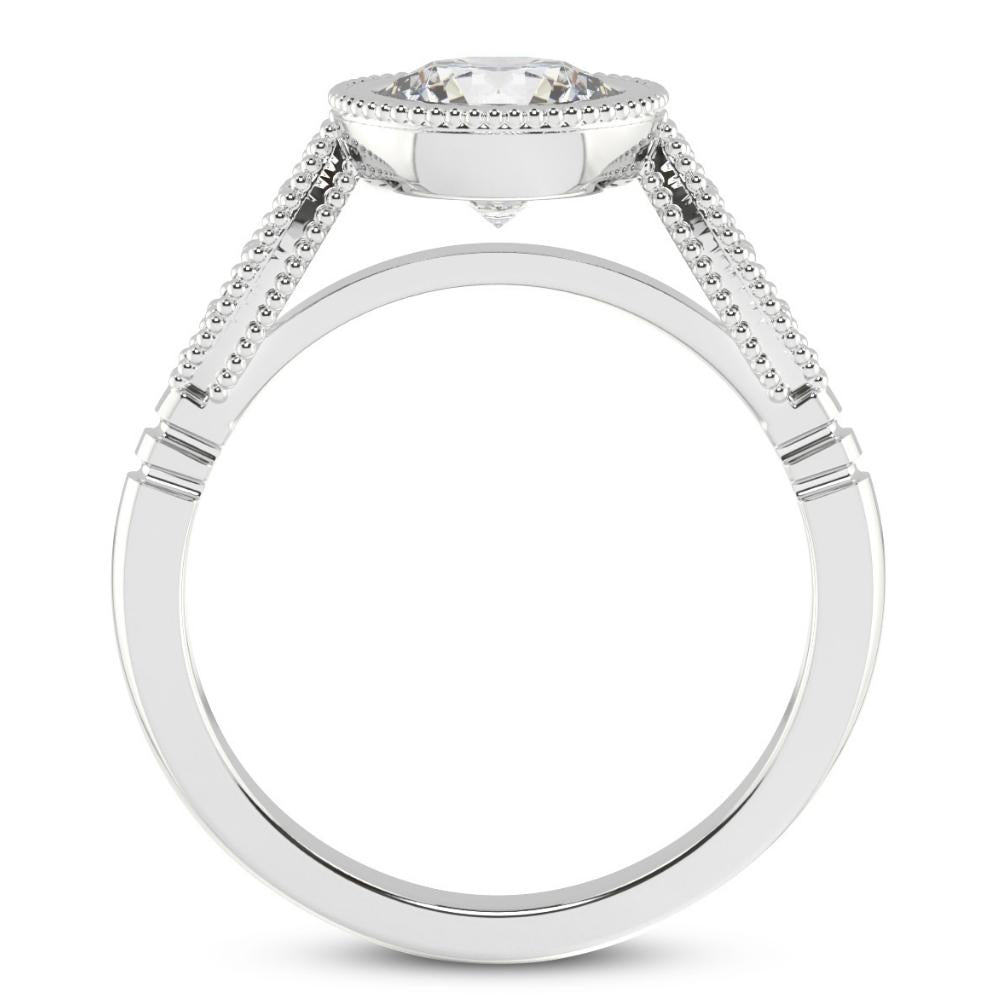 2 1/5Ct Diamond Luna Lab Grown Engagement Ring White, Yellow or Rose Gold