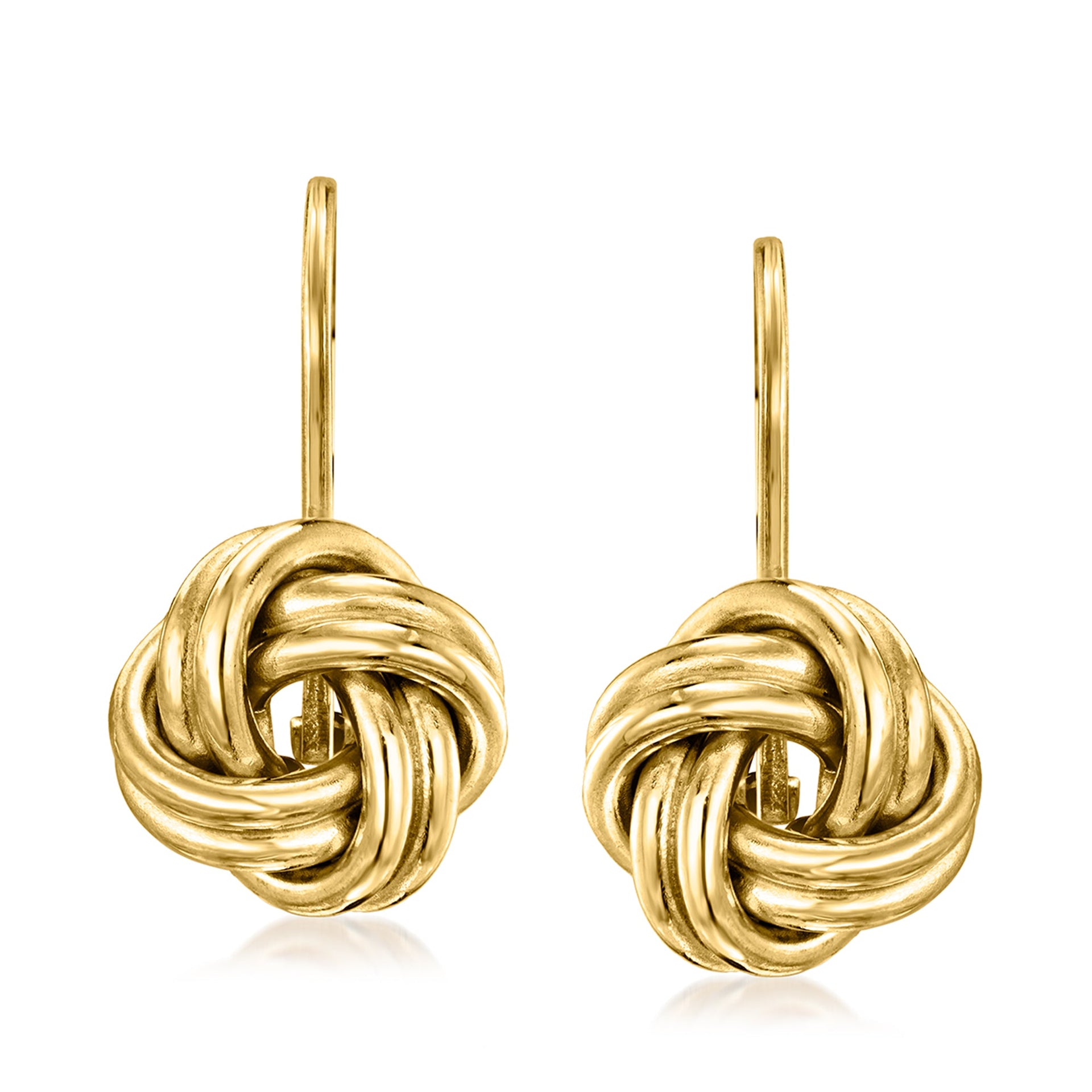 Canaria Italian 10kt Yellow Gold Love Knot Drop Earrings