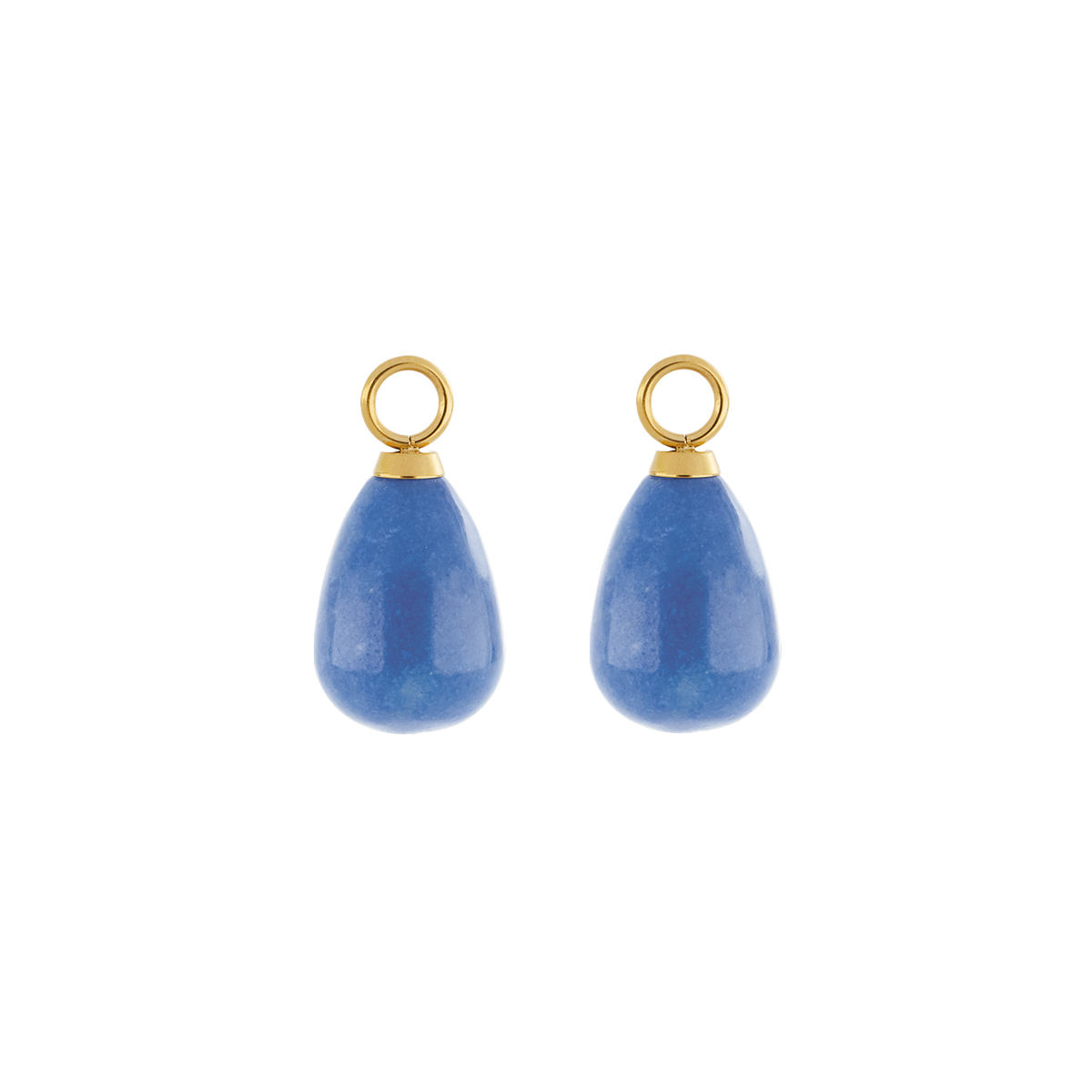 EAR ME UP Charm Drops Gold-Blue