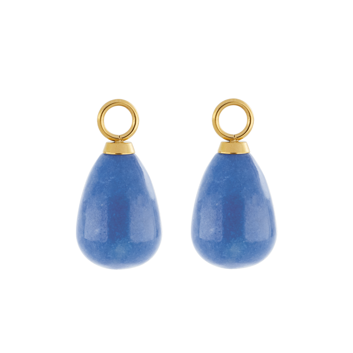 EAR ME UP Charm Drops Gold-Blue