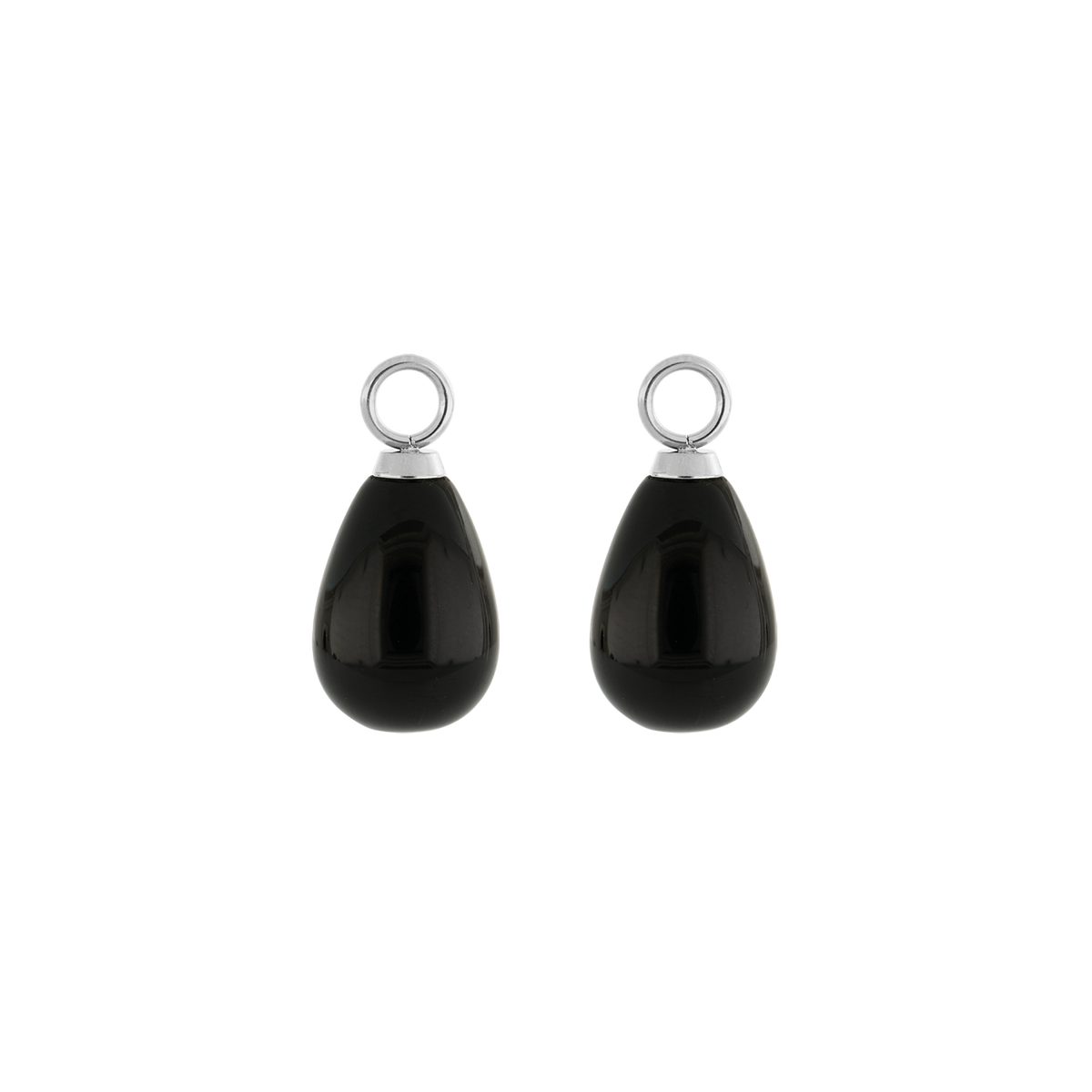 EAR ME UP Charm Drops Silver-Black