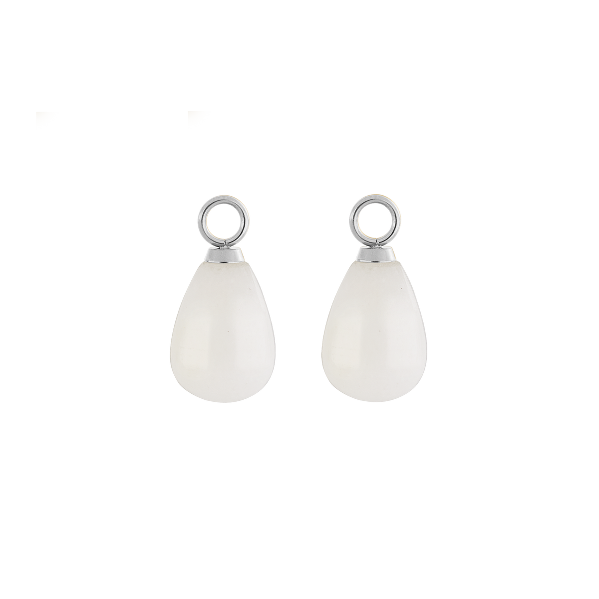 EAR ME UP Charm Drops Silver-White