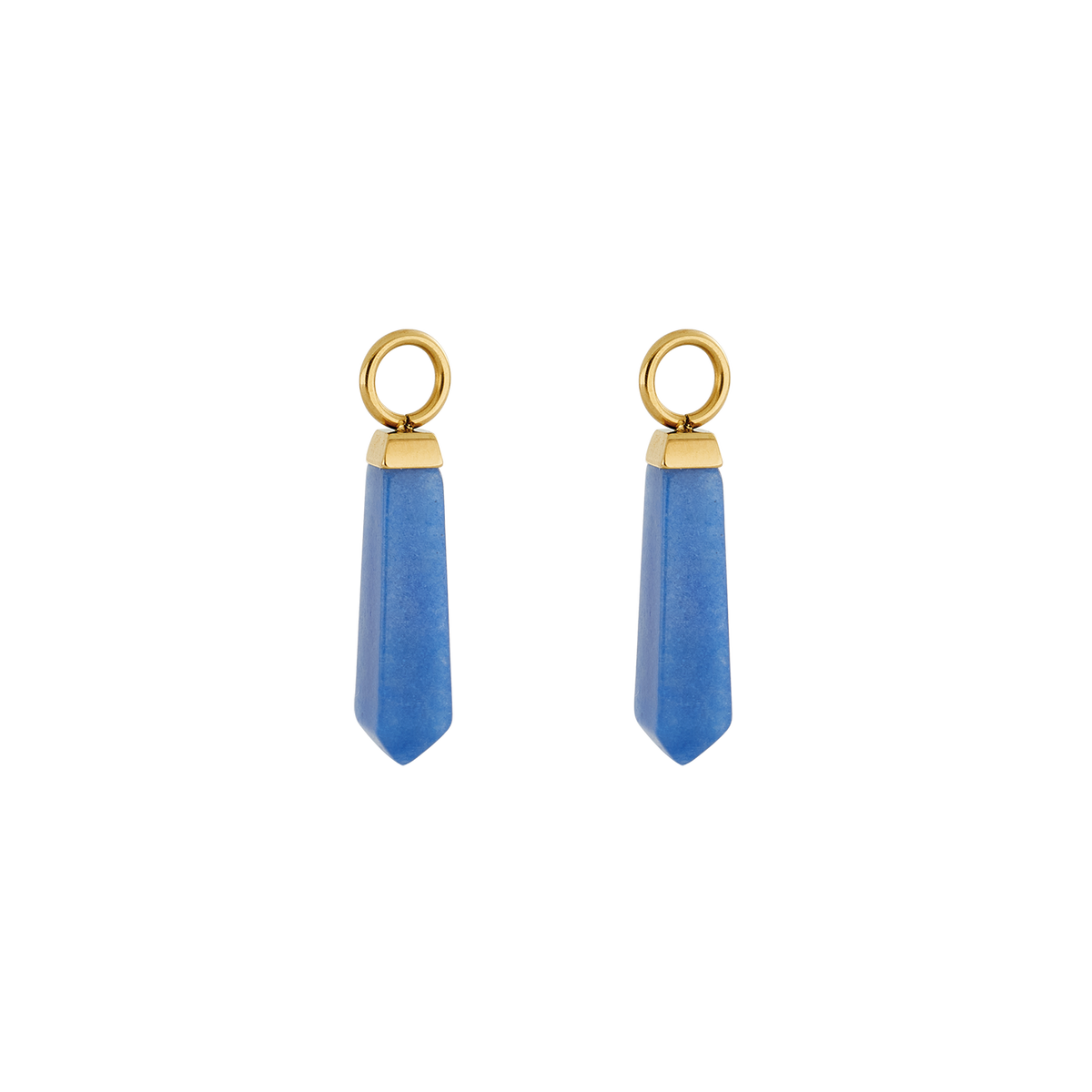 EAR ME UP Charm Obelisk Gold-Blue