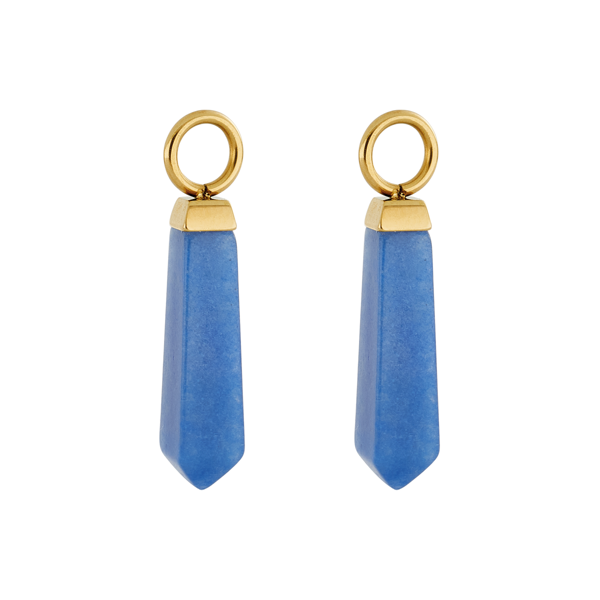 EAR ME UP Charm Obelisk Gold-Blue