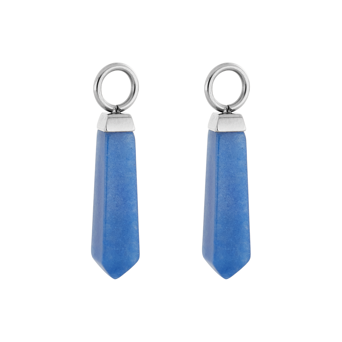 EAR ME UP Charm Obelisk Silver-Blue