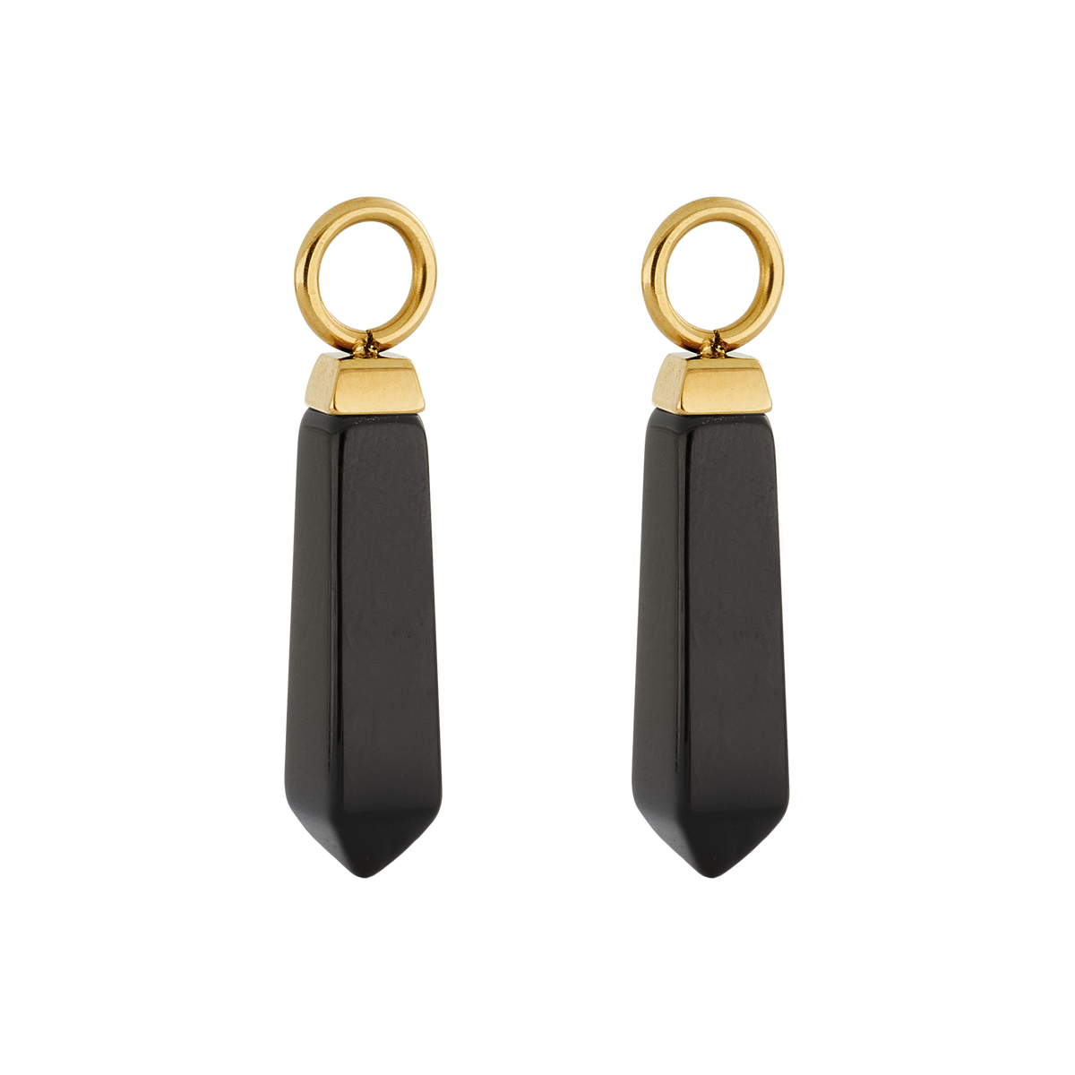 EAR ME UP Charm Obelisk Gold-Black