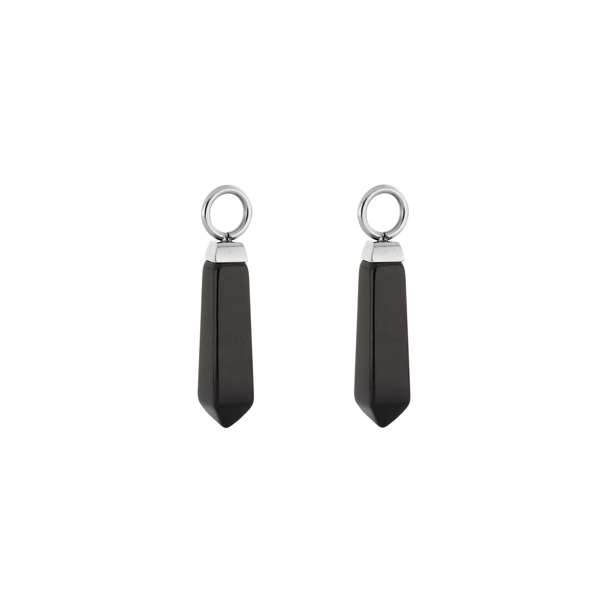 EAR ME UP Charm Obelisk Silver-Black