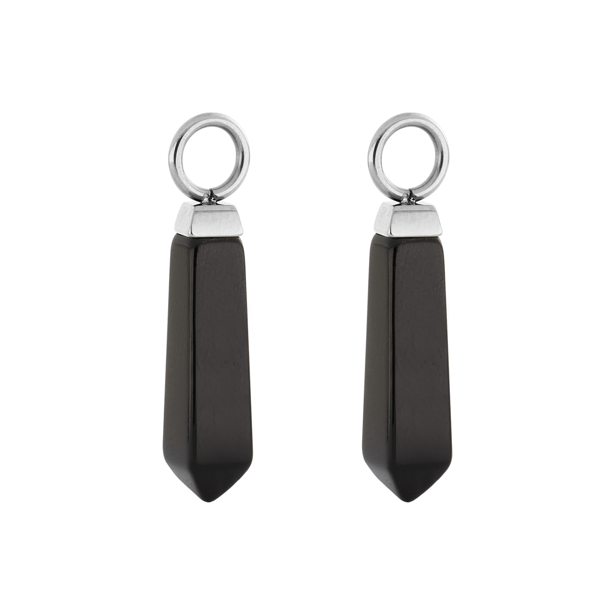 EAR ME UP Charm Obelisk Silver-Black