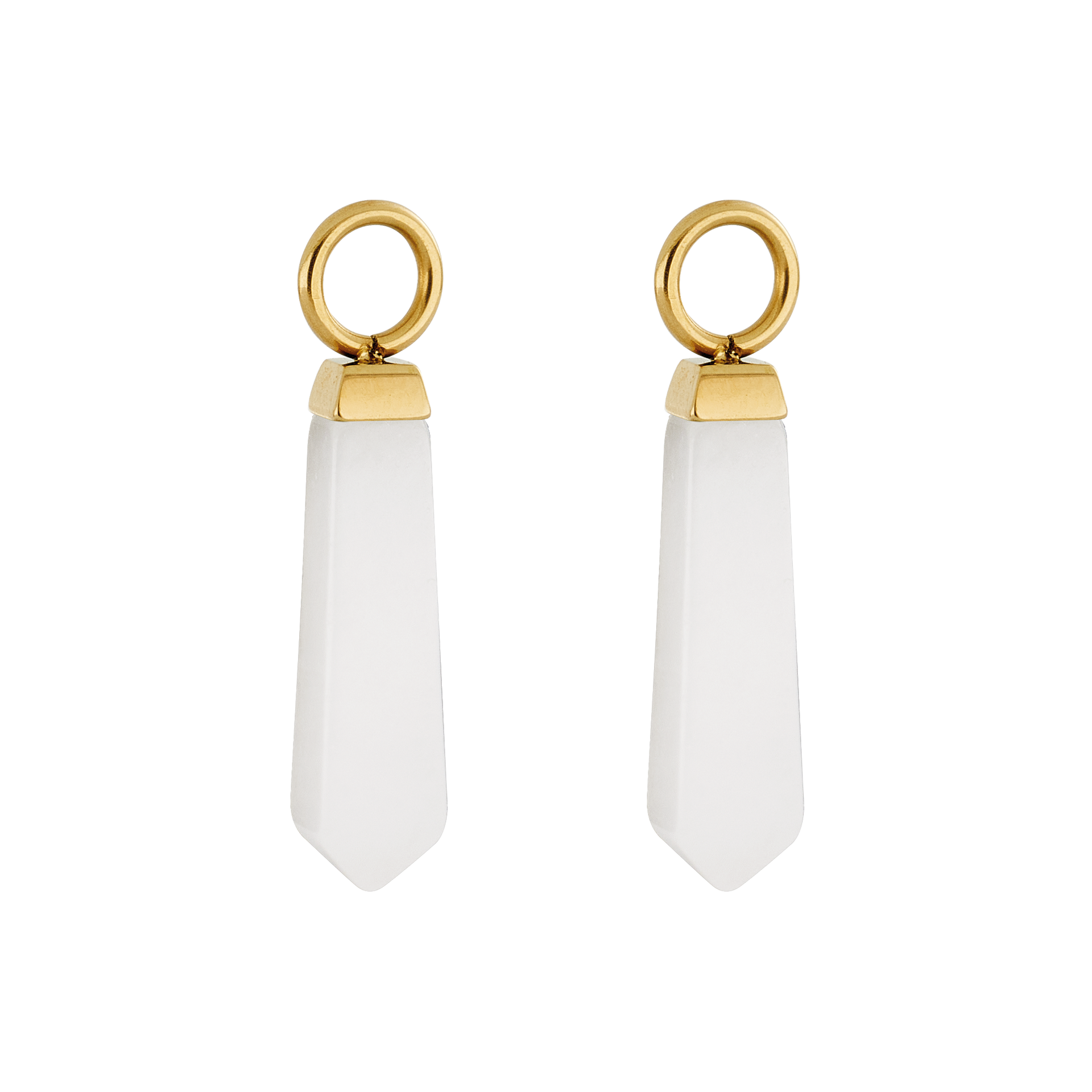 EAR ME UP Charm Obelisk Gold-White