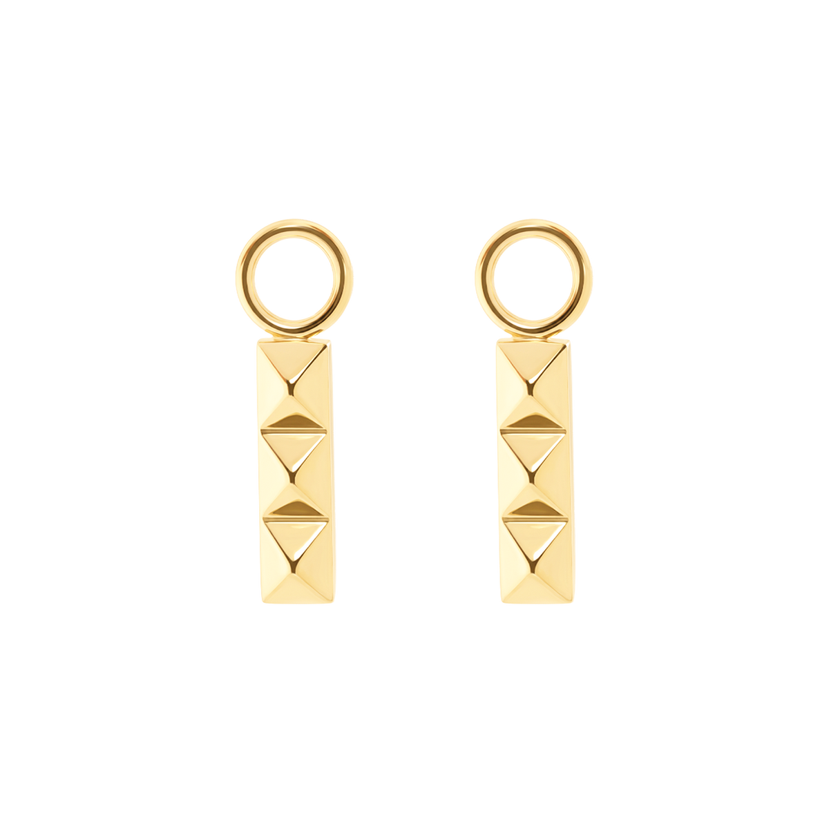 EAR ME UP Charm Spikes Trio Bar gold