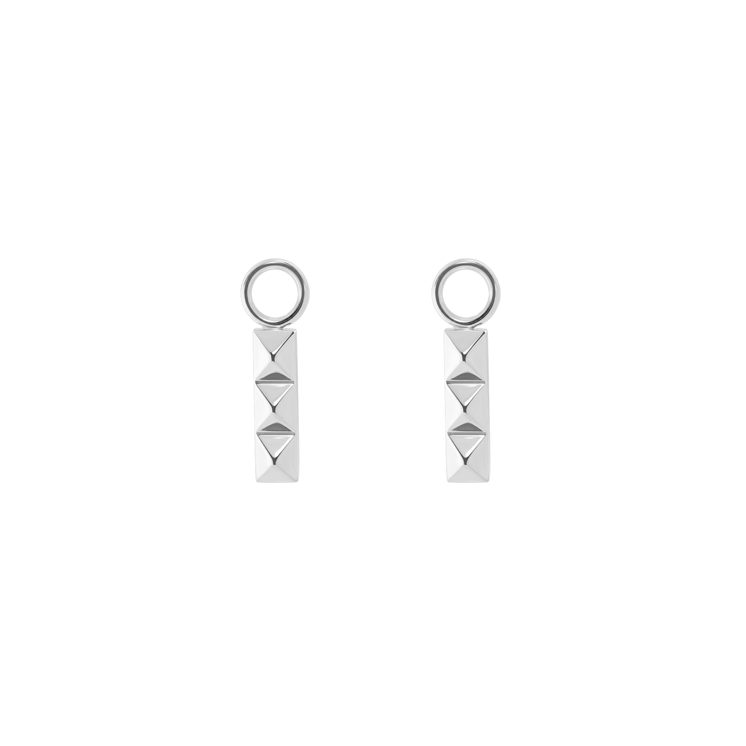 EAR ME UP Charm Spikes Trio Bar silver