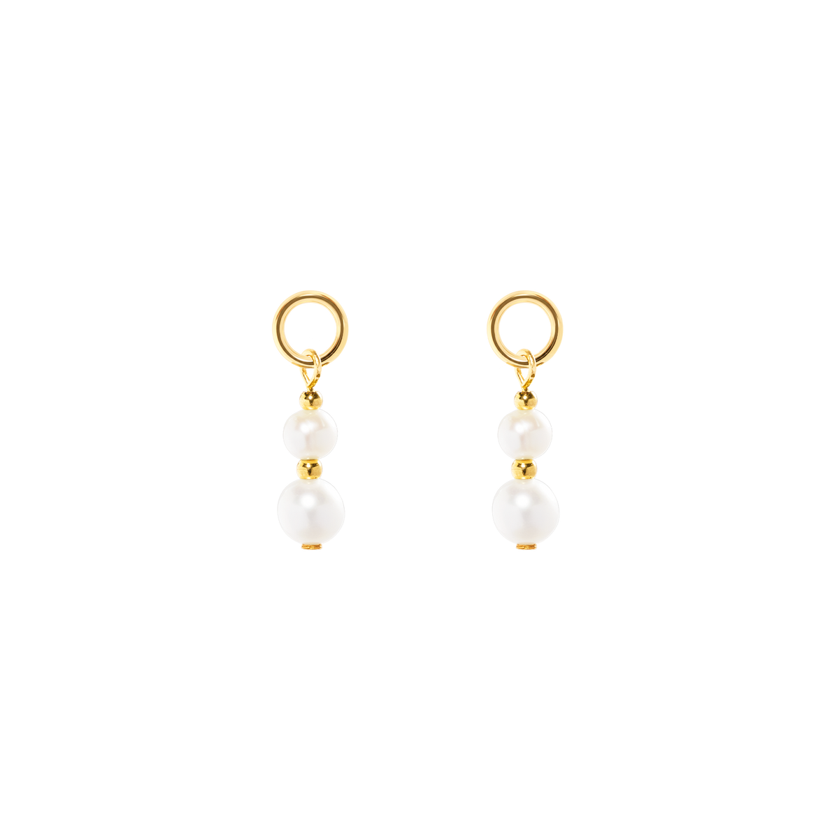 EAR ME UP Charm Pearls gold and white