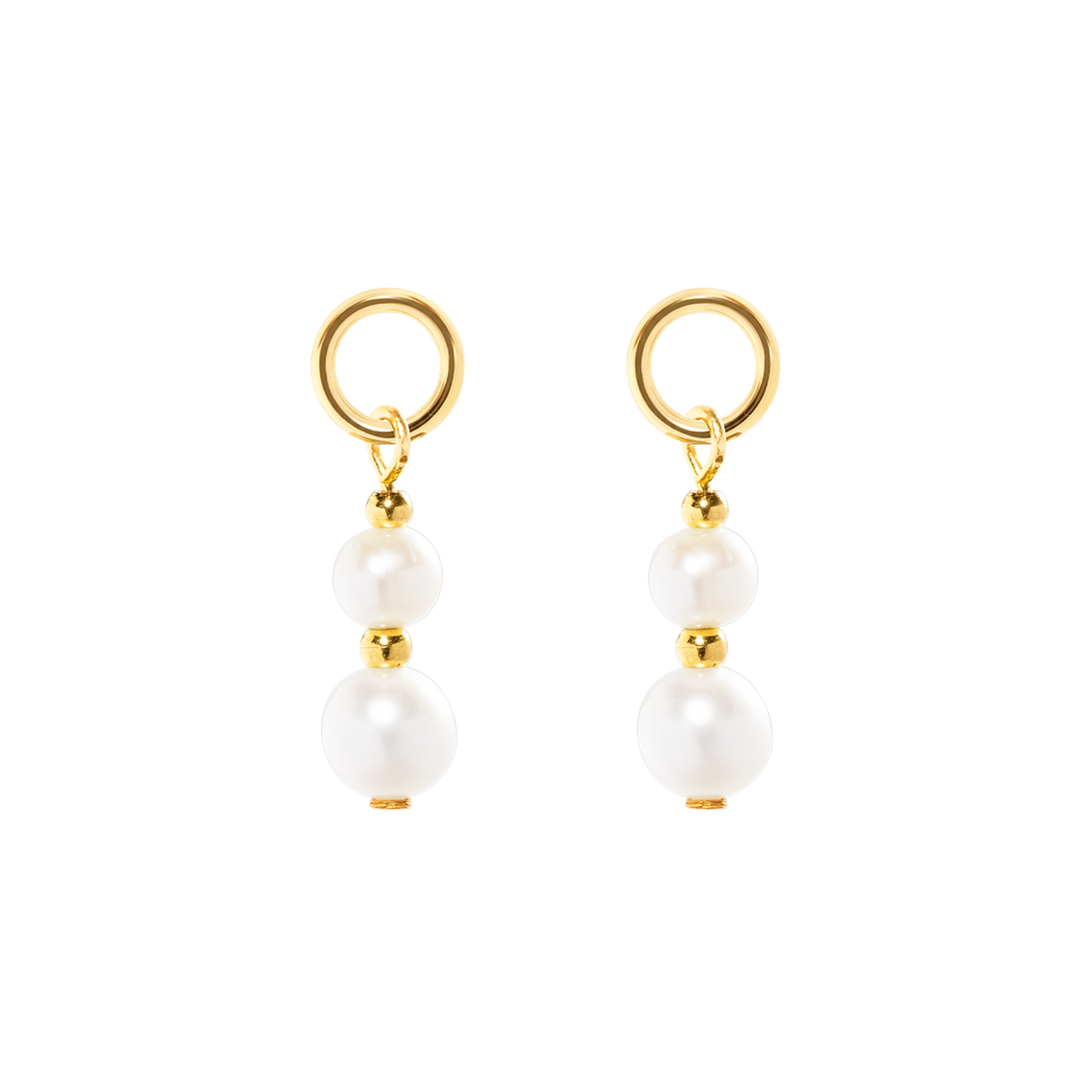 EAR ME UP Charm Pearls gold and white