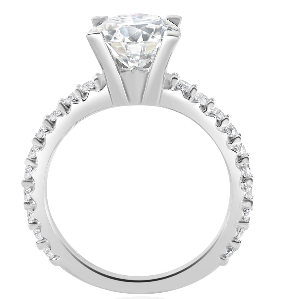 2 3/4 ct Diamond Engagement Wedding Ring Set in 14k White Gold