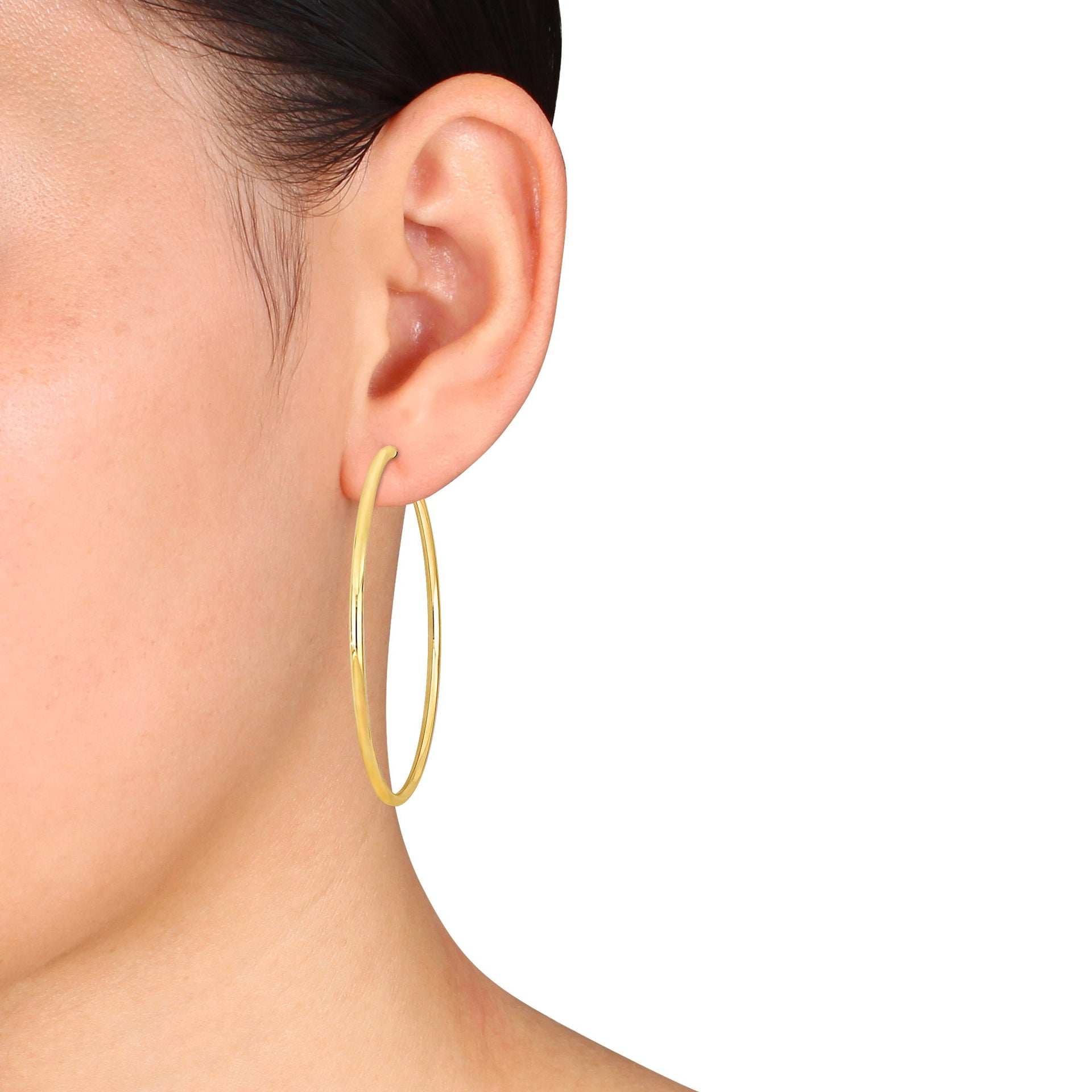 Mimi & Max 60mm Hoop Earrings in 14k Yellow Gold