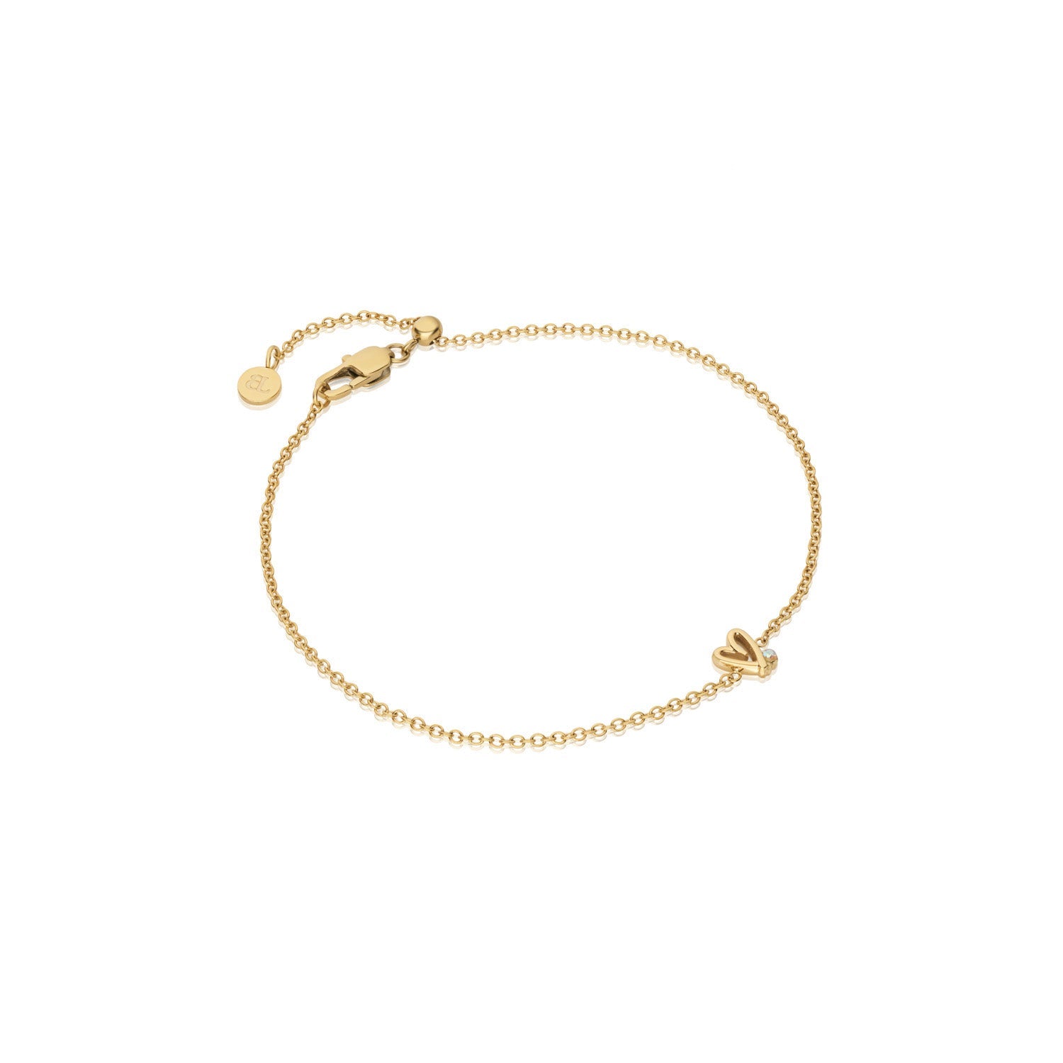 Stories Doodle Heart  Bracelet (Gold)