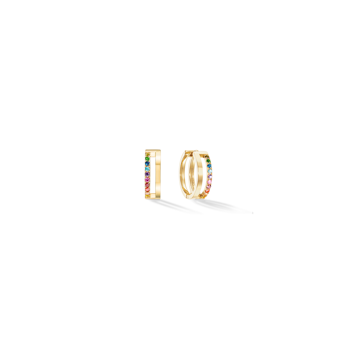Eternal Unity Hoops gold-rainbow
