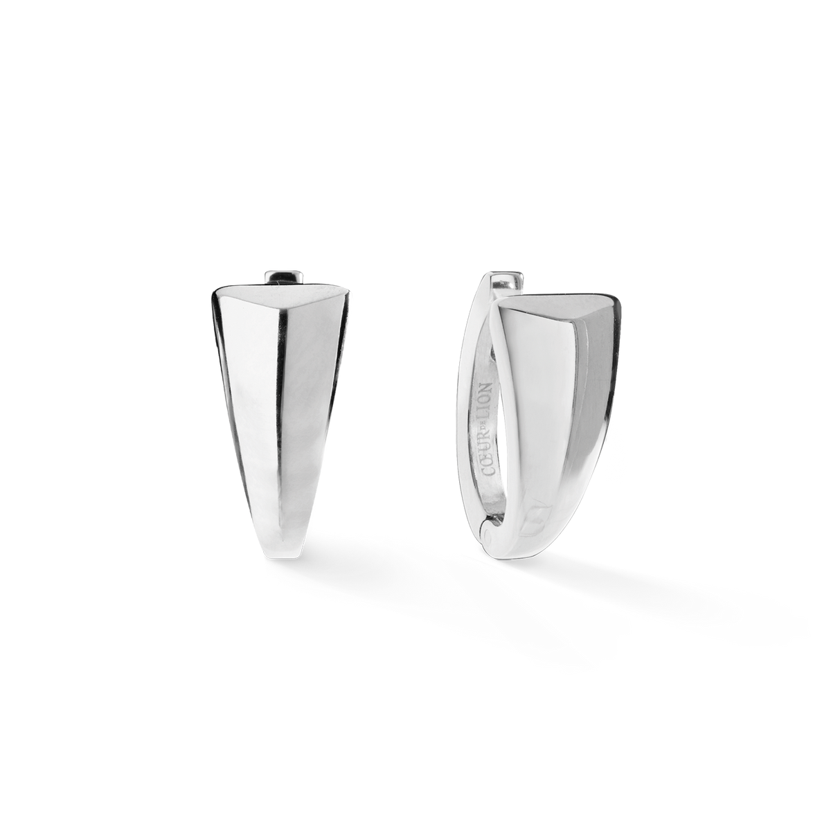 EAR ME UP Creole Tapered Silver