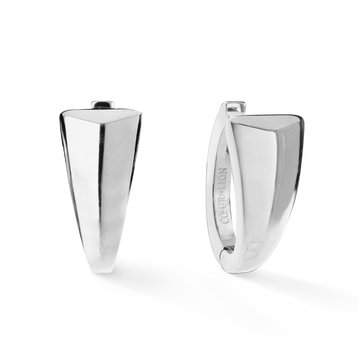 EAR ME UP Creole Tapered Silver