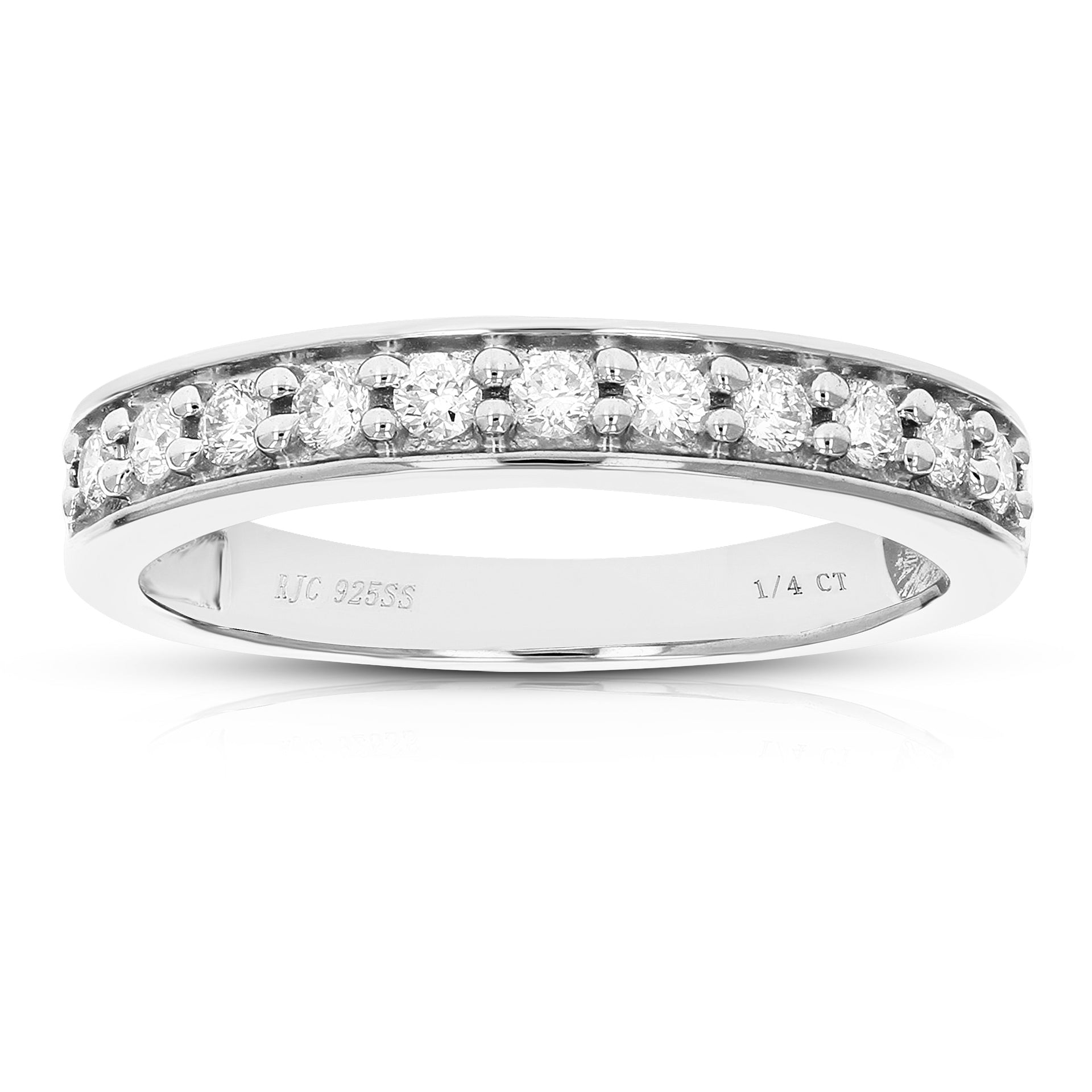 1/4 cttw Round Cut Lab Grown Diamond Wedding Engagement Ring .925 Sterling Silver Prong Set