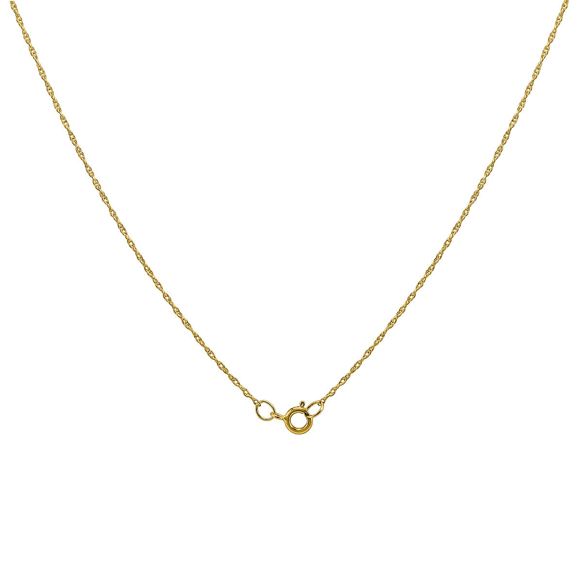 10K Yellow Gold Rope Chain With Spring Ring Clasp