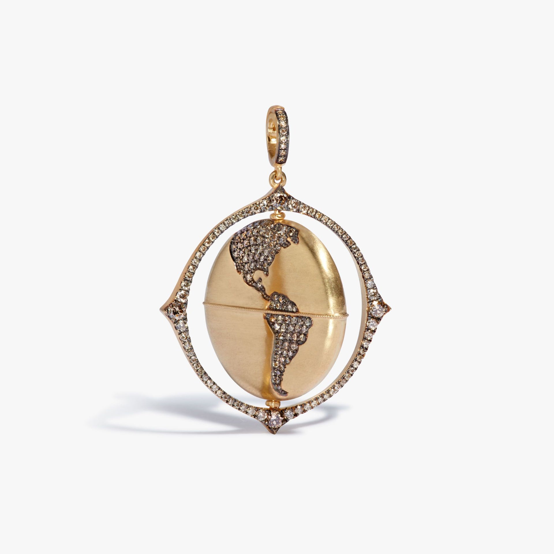Mythology Spinning Globe Pendant