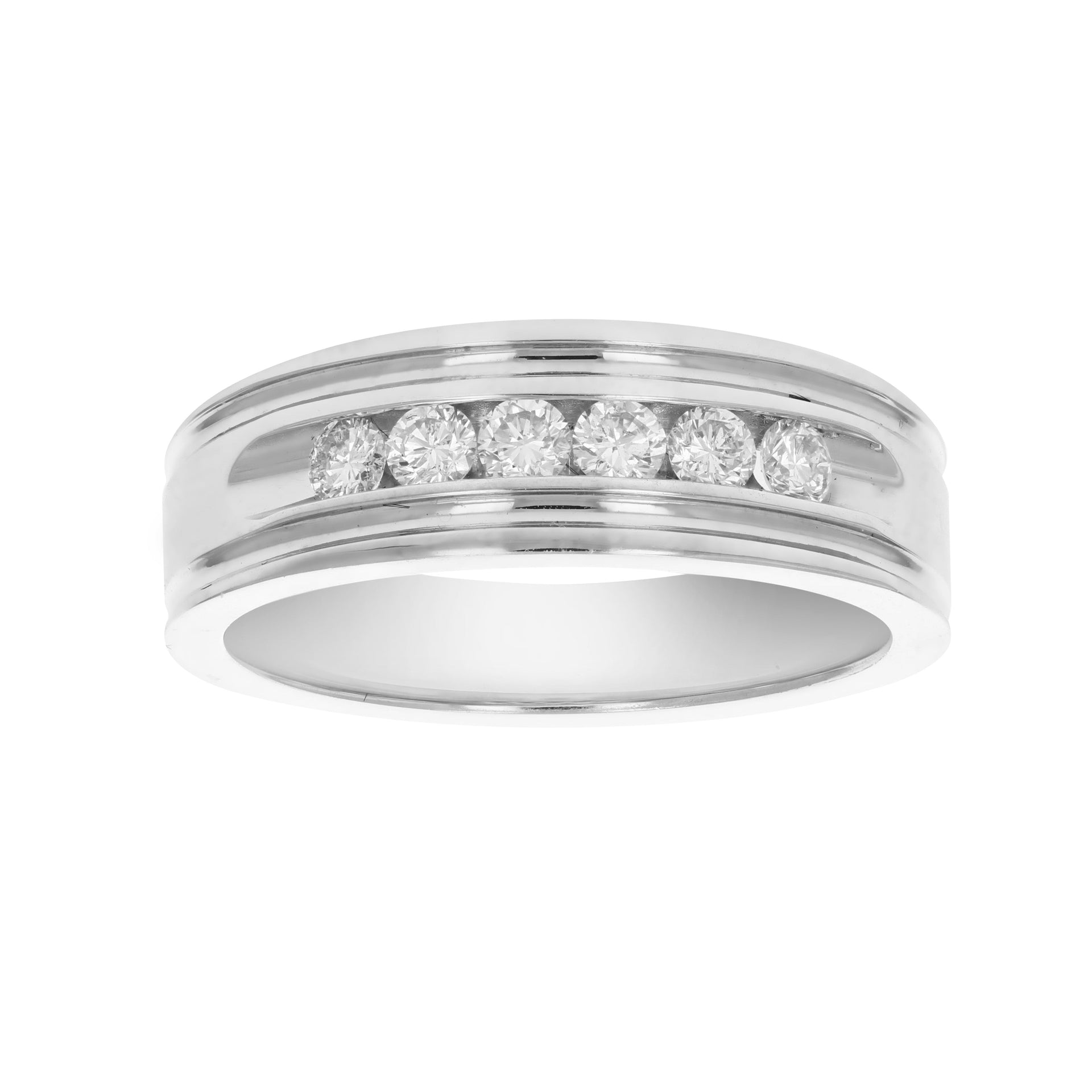 1/2 cttw SI2-I1 Certified Diamond Machine Set Wedding Band 14K Gold