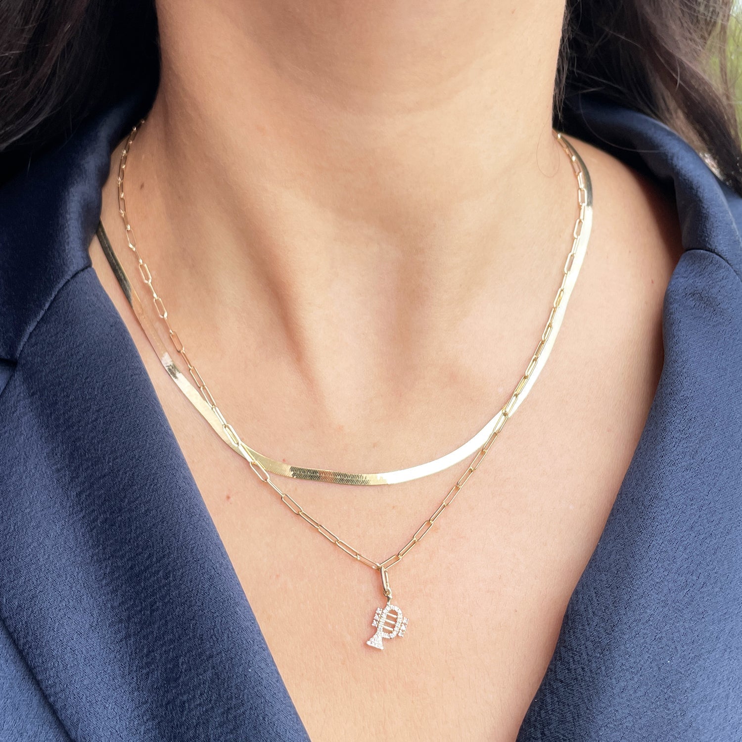 Diamond Trumpet Charm