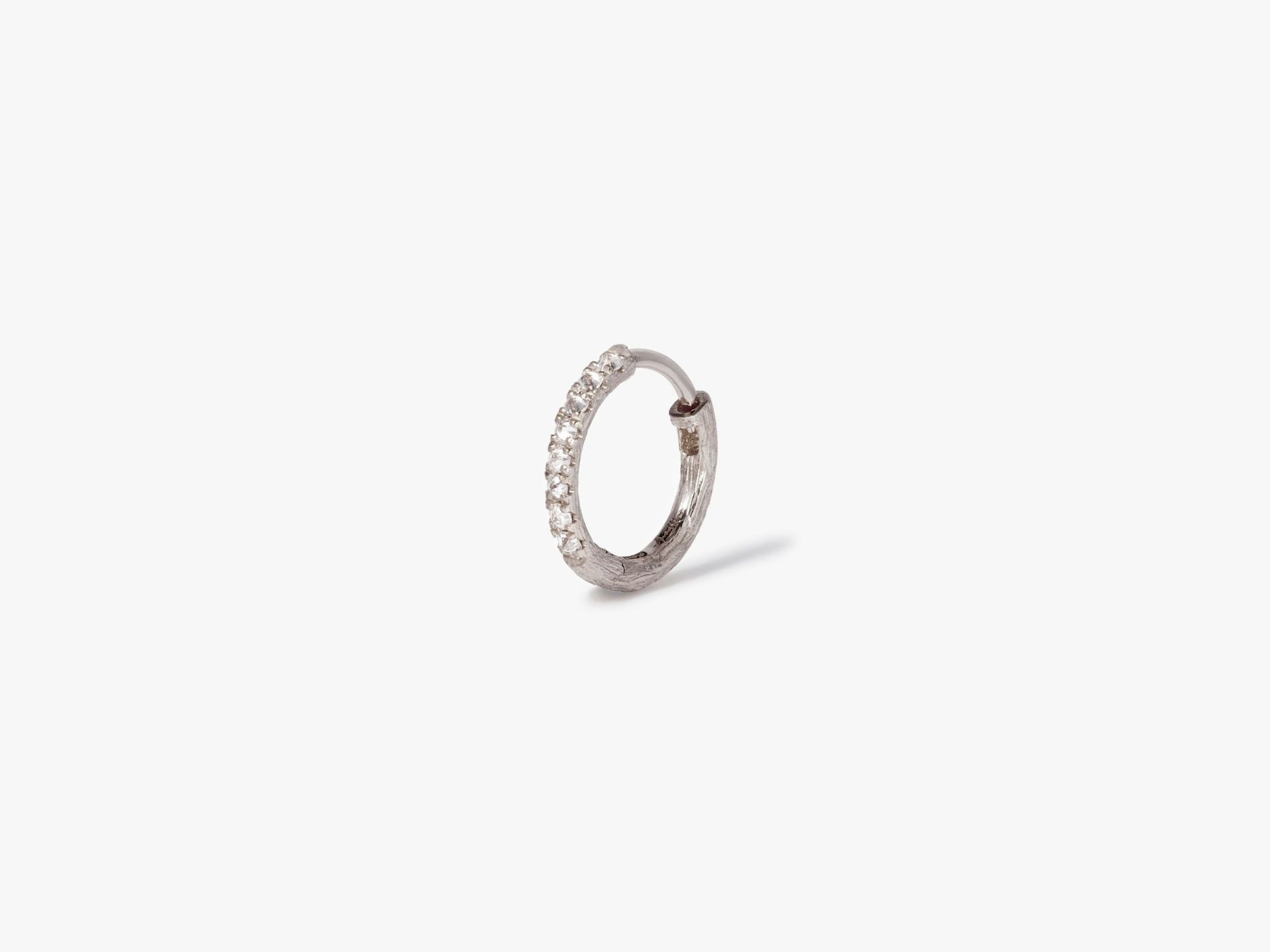 Dusty Diamond Hoop Earring