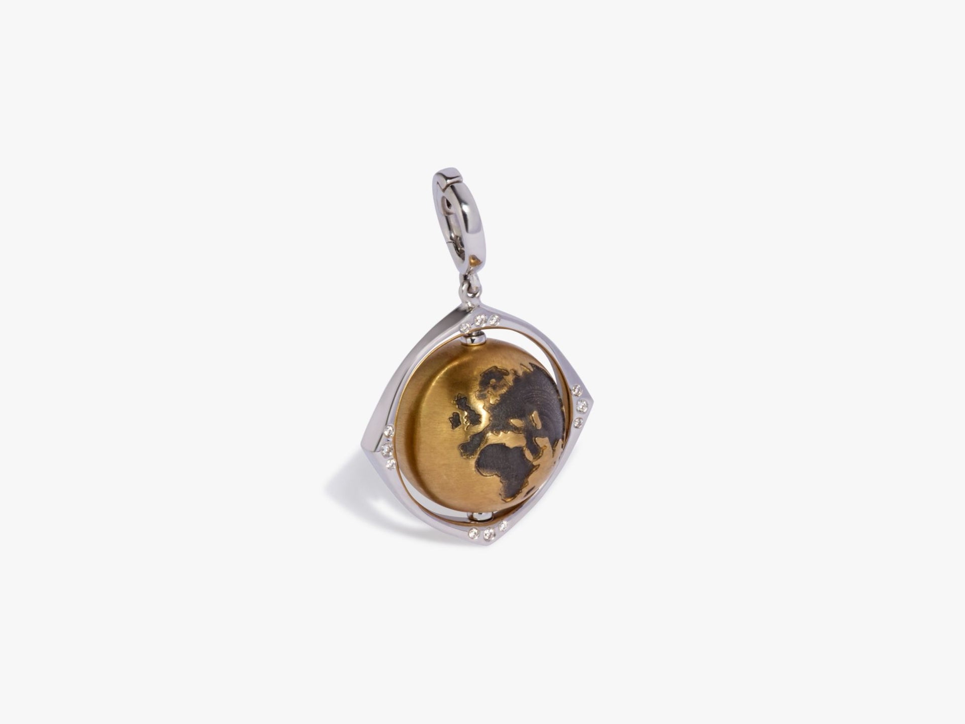 Spinning Globe Charm Pendant