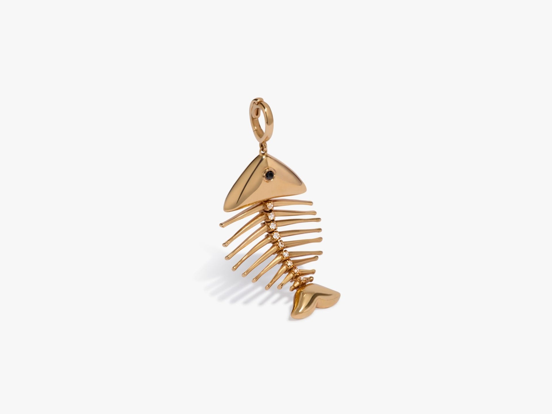 Fish Bones Charm Pendant